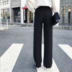 High-Waist Zip-Detail Wide-Leg Trousers