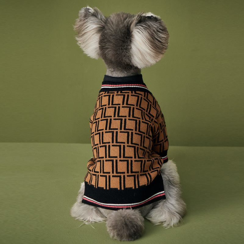Black Wool Pet Sweater with High Collar – Casual & Cozy, Available in Multiple Sizes