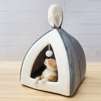 Cozy Cat House Villa – Soft Pet Bed for Cats & Small Dogs | Warm Indoor Kennel for Small Breeds