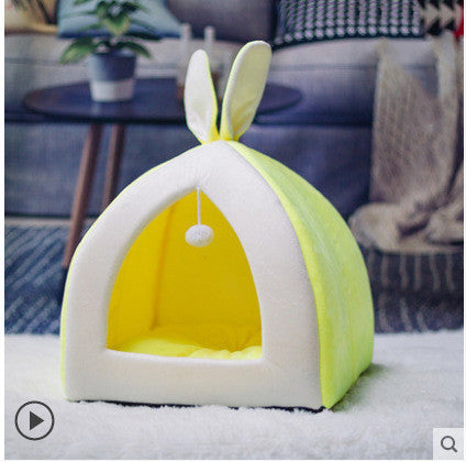 Casa acogedora para gatos Villa: cama suave para gatos y perros pequeños | Caseta de interior cálida para razas pequeñas