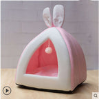 Cozy Cat House Villa – Soft Pet Bed for Cats & Small Dogs | Warm Indoor Kennel for Small Breeds