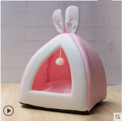 Casa acogedora para gatos Villa: cama suave para gatos y perros pequeños | Caseta de interior cálida para razas pequeñas