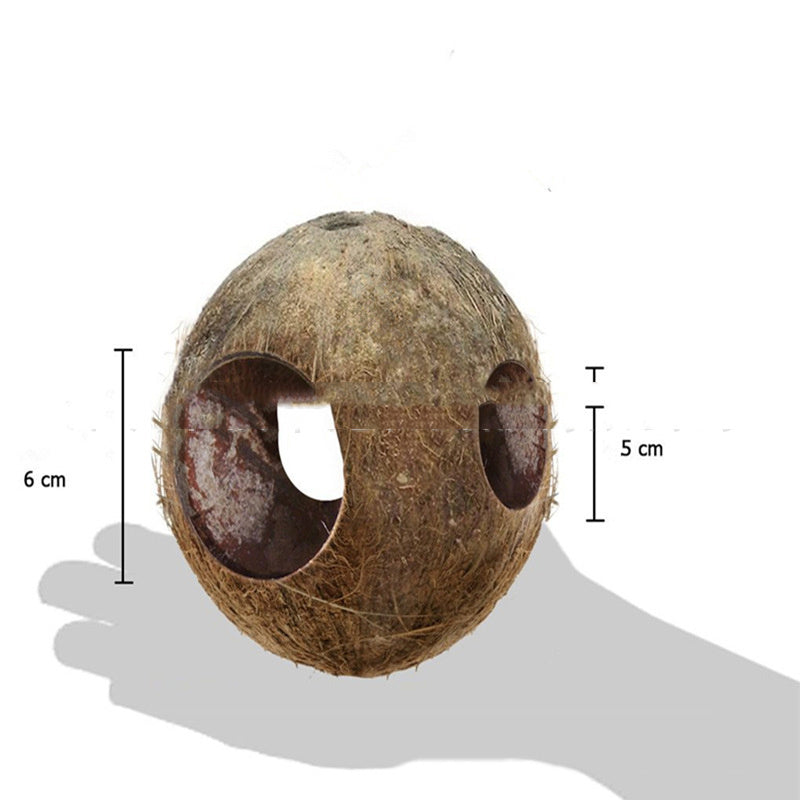 Natural Coconut Shell Bird Nest Hanging House | Eco-Friendly Small Pet Shelter