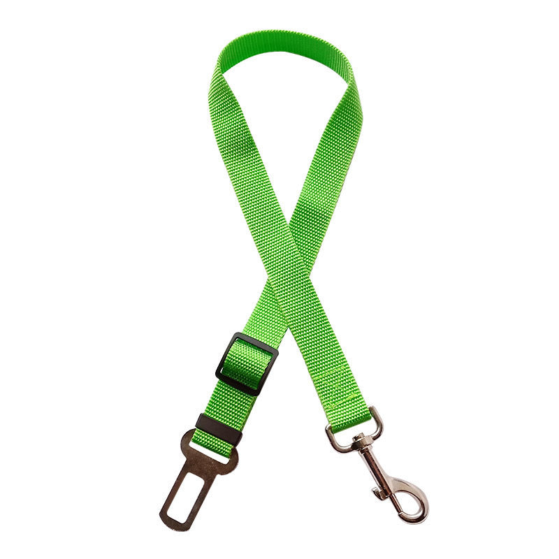 Adjustable Pet Car Seat Belt – Dog & Cat Safety Harness, Retractable Nylon Restraint with Metal Buckle & Swivel Clip for Secure Travel