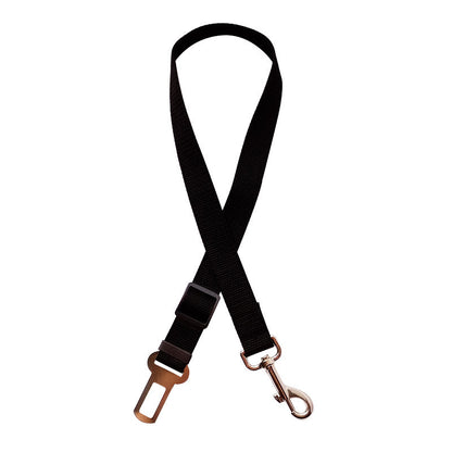 Adjustable Pet Car Seat Belt – Dog & Cat Safety Harness, Retractable Nylon Restraint with Metal Buckle & Swivel Clip for Secure Travel