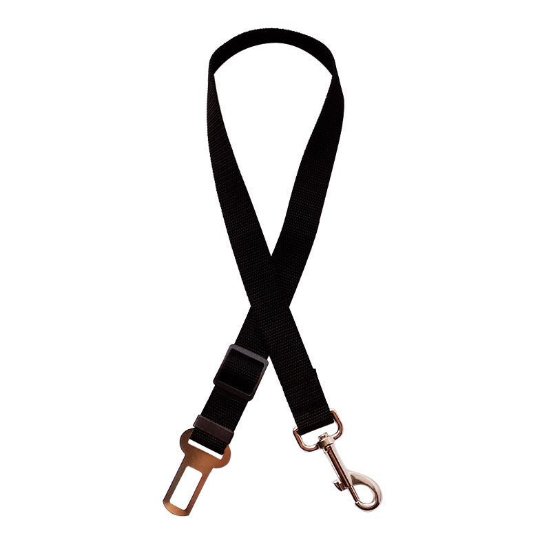 Adjustable Pet Car Seat Belt – Dog & Cat Safety Harness, Retractable Nylon Restraint with Metal Buckle & Swivel Clip for Secure Travel