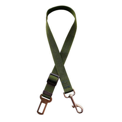 Adjustable Pet Car Seat Belt – Dog & Cat Safety Harness, Retractable Nylon Restraint with Metal Buckle & Swivel Clip for Secure Travel