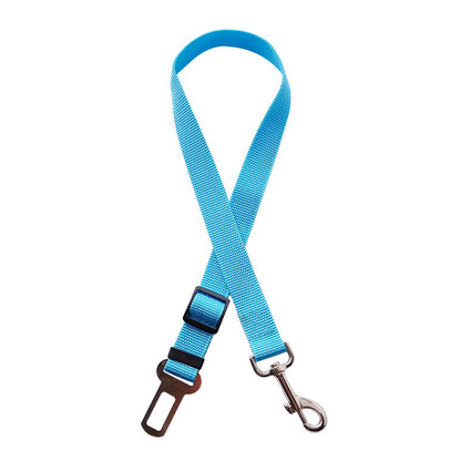 Adjustable Pet Car Seat Belt – Dog & Cat Safety Harness, Retractable Nylon Restraint with Metal Buckle & Swivel Clip for Secure Travel