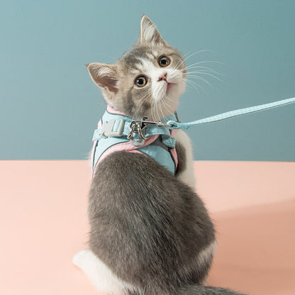 Adjustable Reflective No-Pull Cat Harness with Leash – Breathable Padded Pet Vest for Small to Medium Cat’s