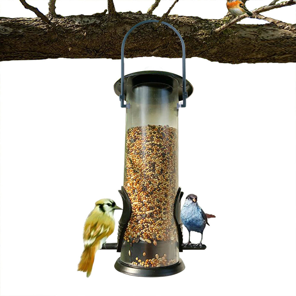 Hanging Pet Bird Feeder Station - Outdoor Tree Garden Food Dispenser