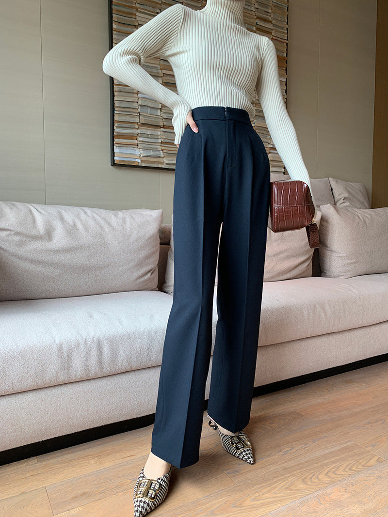 High-Waist Wide-Leg Minimal Trousers