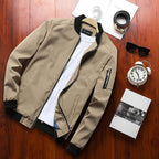 Men’s Casual Zipper Jacket – Lightweight Plain Fit Outerwear | Stylish No-Collar Coat for Daily Wear & Outdoor Activitie