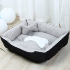 Premium Soft Dog Bed – Cozy Washable Pet Sleeping Mat for Small & Medium Dogs – Anti-Slip, Plush Cushion in Grey & Brown