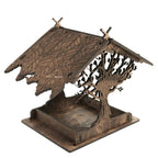 Houten voederbak voor buiten in de tuin - Decoratieve hangende voederbak voor in de tuin