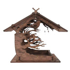 Houten voederbak voor buiten in de tuin - Decoratieve hangende voederbak voor in de tuin