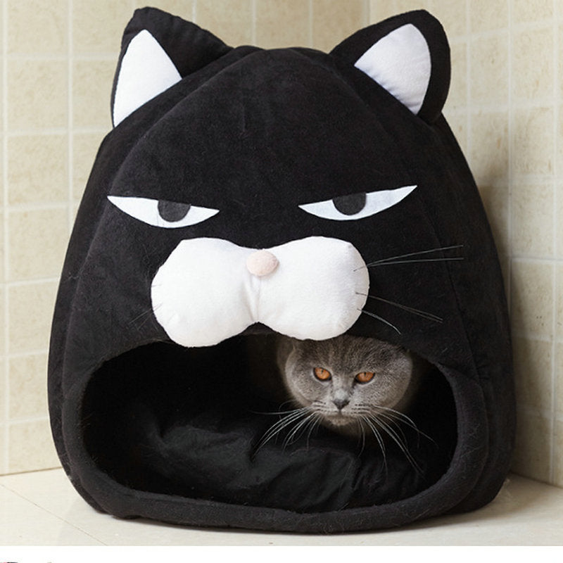 Plush Cat and Dog Bed – Removable, Washable, Breathable Pet House for Small and Medium Animals