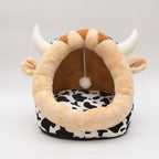 Cama de felpa acogedora para mascotas: nido cálido y lavable para gatos y perros pequeños 