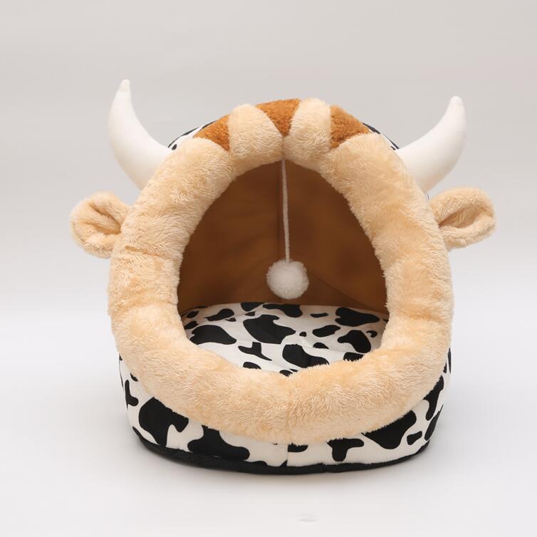 Cama de felpa acogedora para mascotas: nido cálido y lavable para gatos y perros pequeños 