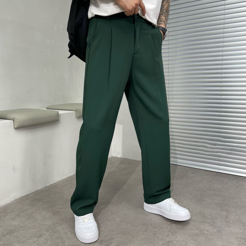 Cotton-Blend Casual Leisure Trousers