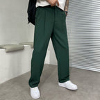 Cotton-Blend Casual Leisure Trousers