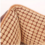 Luxury Kennel Dog Bed with Free Bone, Blanket, and Summer Mat - Suede & PPCotton Pet Nest