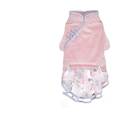 Elegant Chinese-Style Cat Dress – Cute One-Piece Outfit for Cats
