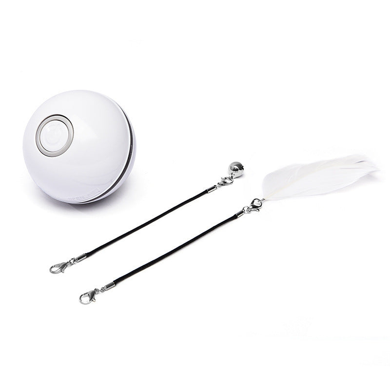 Automatische interactieve kattenspeelbal met led-lampjes en kattenkruid | USB-oplaadbaar speelgoed voor katten en kittens
