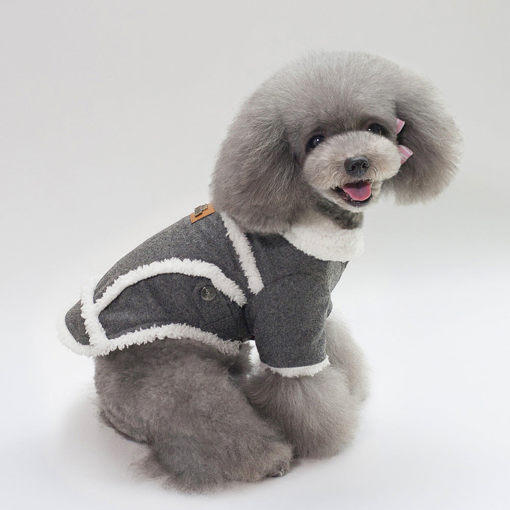 Winter French Bulldog Jacket - Warm Velvet Pet Coat for Small Dogs and Puppies
