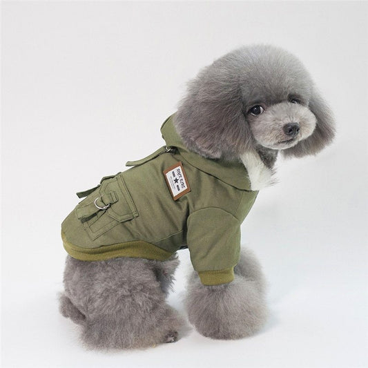 Cotton Dog Coat for Small Breeds – Autumn & Winter Hoodie for Puppies, Chihuahuas, Bulldogs, and Frenchies