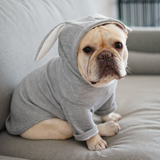 Cozy Bunny-Ear Pet Hoodie – Soft & Warm Dog Sweatshirt