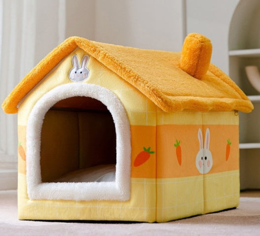 Cama acogedora y autocalentable para mascotas: nido suave, transpirable y duradero para gatos y perros.