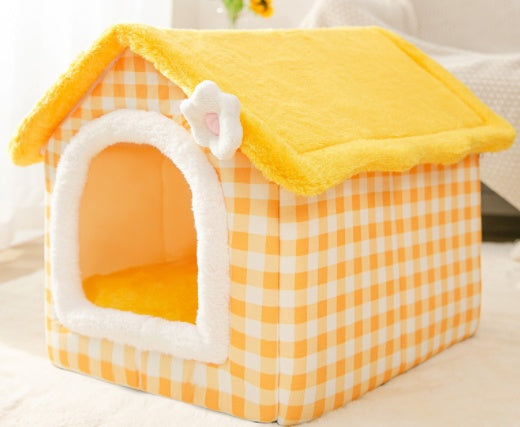 Cama acogedora y autocalentable para mascotas: nido suave, transpirable y duradero para gatos y perros.