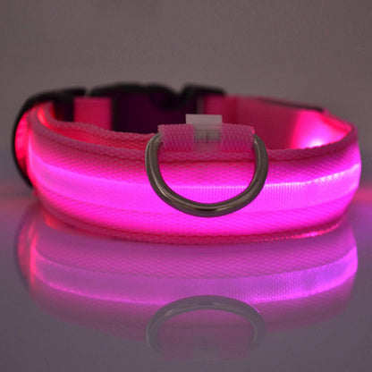LED Flashing Dog Collar - Rechargeable with Multiple Light Modes