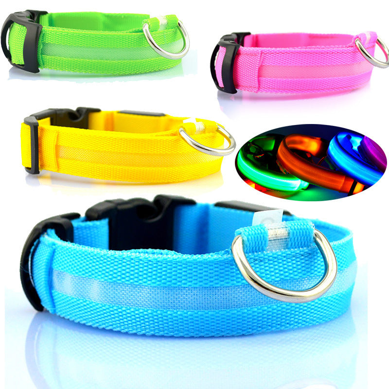 LED Flashing Dog Collar - Rechargeable with Multiple Light Modes