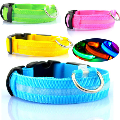 LED Flashing Dog Collar - Rechargeable with Multiple Light Modes
