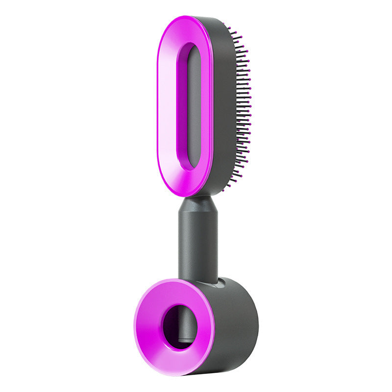 Self-Cleaning Scalp Massage Hair Brush – 3D Air Cushion Anti-Static Detangling Comb for All Hair Types | Pain-Free, No-Pull Hair Brush for Healthy Hair Growth & Frizz-Free Styling