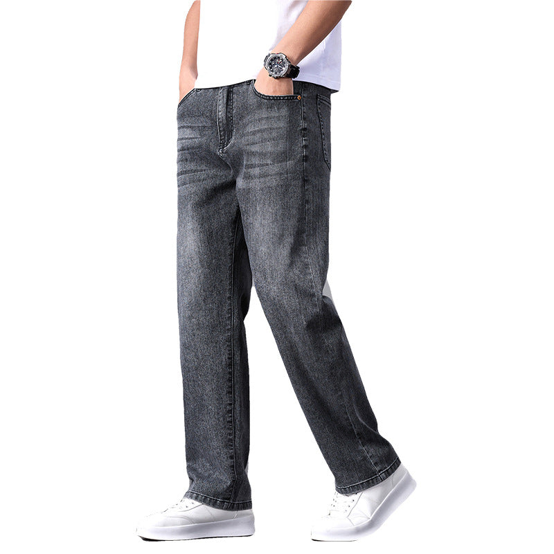Lightweight Straight-Fit Denim Jeans