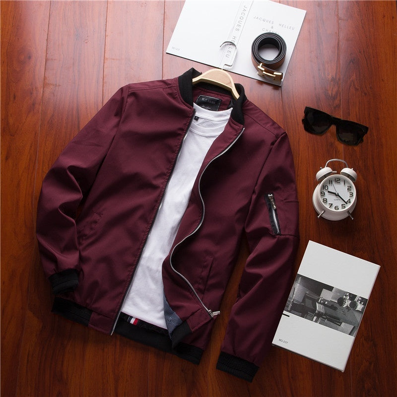 Men’s Casual Zipper Jacket – Lightweight Plain Fit Outerwear | Stylish No-Collar Coat for Daily Wear & Outdoor Activitie