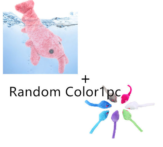 Interactive USB Rechargeable Jumping Lobster Plush Toy – Realistic Moving Cat Toy for Kids & Pets