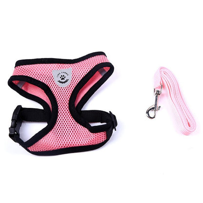 Adjustable Breathable Pet Harness with Leash Set – No Pull Dog Vest for Small, Medium, and Large Dogs