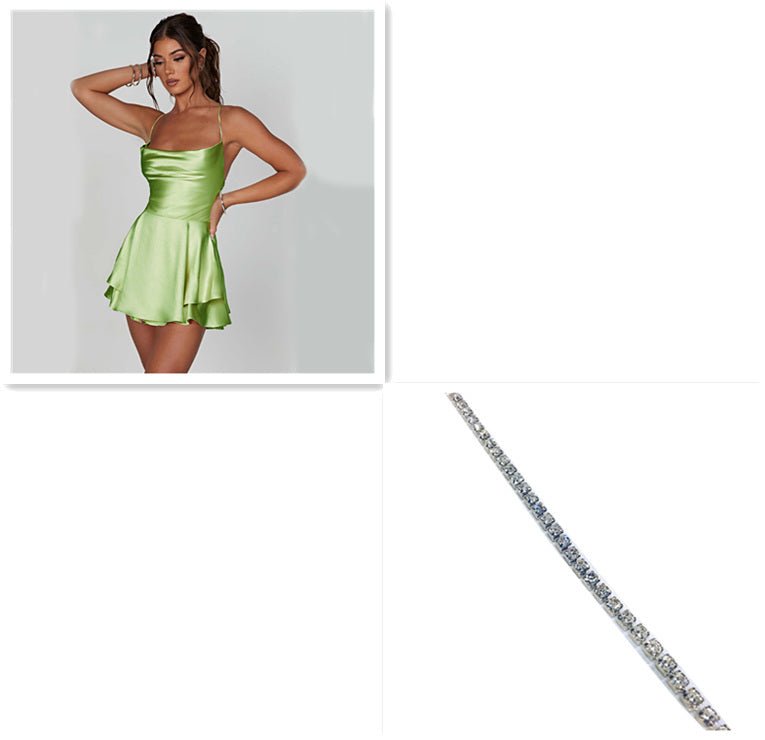 Women's Sleeveless A-Line Backless Dress – Elegant Sling Style in Multiple Colors