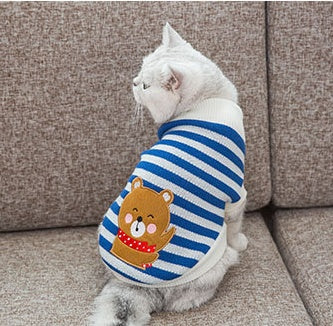 Cozy Wool Pet Sweater - Cute Animal Designs for Cats