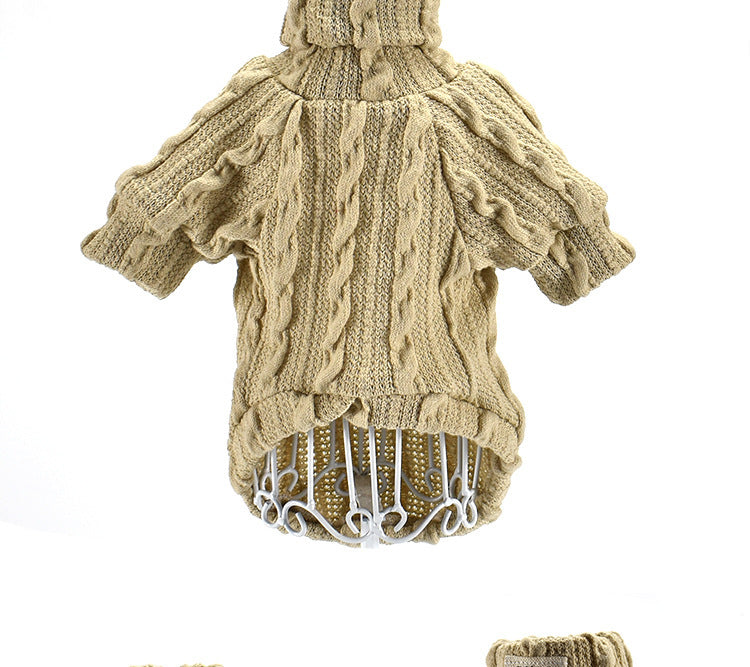 Cozy Acrylic Dog Sweater – Thickened Winter Jacket for Pets