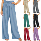 Mid-Waist Wide-Leg Trousers