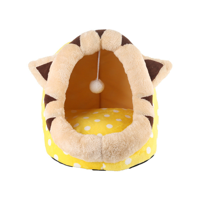 Cama de felpa acogedora para mascotas: nido cálido y lavable para gatos y perros pequeños 