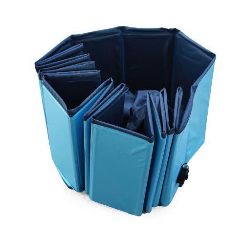 Piscina plegable para perros: portátil y duradera, ideal para perros, niños y bebés. Fácil de drenar y plegable para exteriores, ideal para disfrutar del verano.