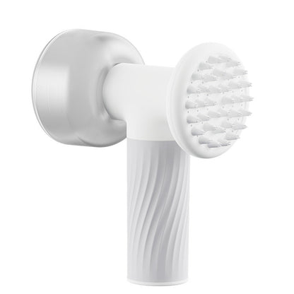 Silicone Self-Foaming Pet Bath Brush with Soap Dispenser