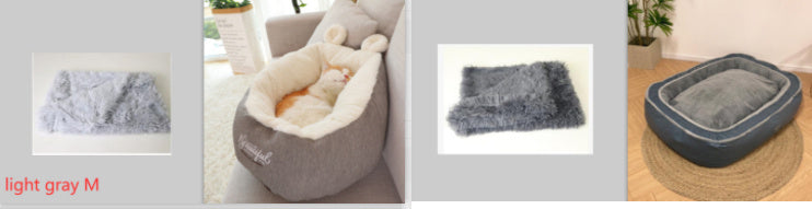 Cama cálida y acogedora para perros: saco de dormir suave con cojín para cachorros y pequeños