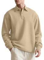 Men’s Casual Loose-Fit Pullover Sweater – Lightweight Long Sleeve Crewneck | Soft Polyester Knitwear for Everyday Wear