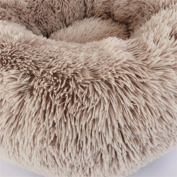 Cama de felpa acogedora para mascotas: nido suave, cálido y lavable para gatos y perros.